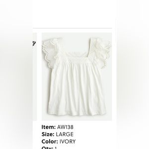 J crew flutter sleeve tank